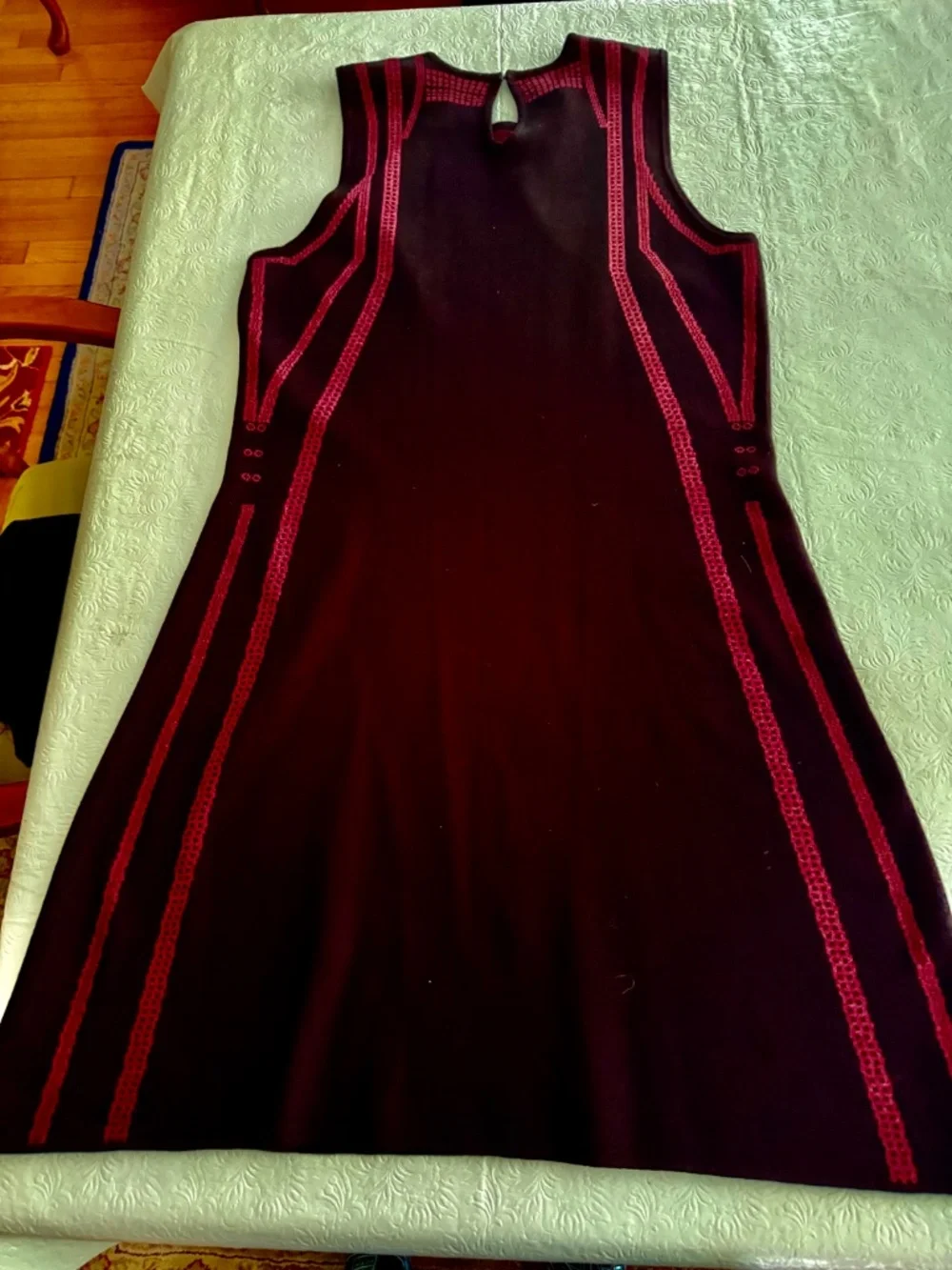**Max Studio Wms Sleeveless Black Maropn Dress size L - Picture 6 of 6